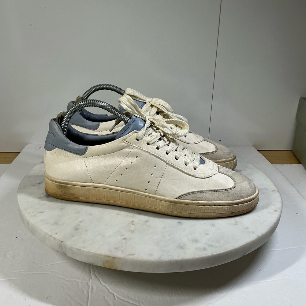 Officine Creative EU 39.5 Kombo Blue White Leather Sneakers Handmade In Italy